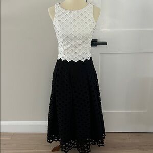 White House Black Market 2 piece  White top with Black Skirt